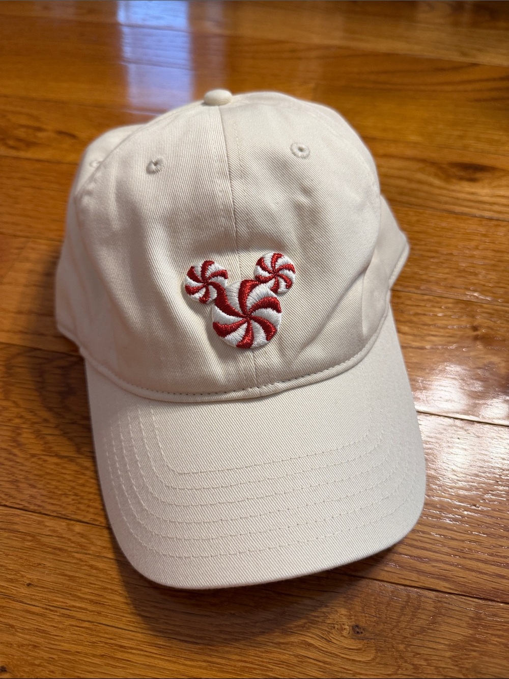Disney Baseball Cap with Red Peppermint Mickey Mouse Embroidery